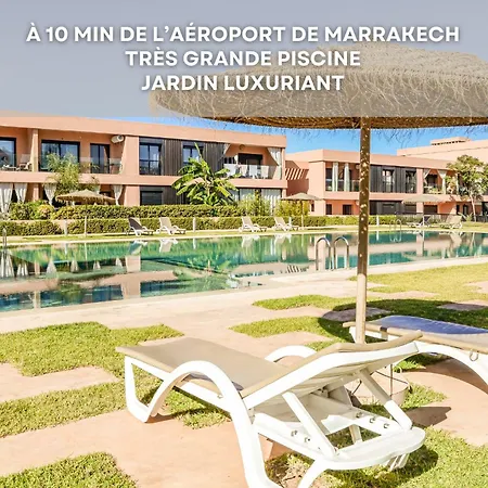 Eva Cosy - Clim, Wifi, Jardin A 10Min De L'Aeroport Apartment Marrakesh Exterior photo